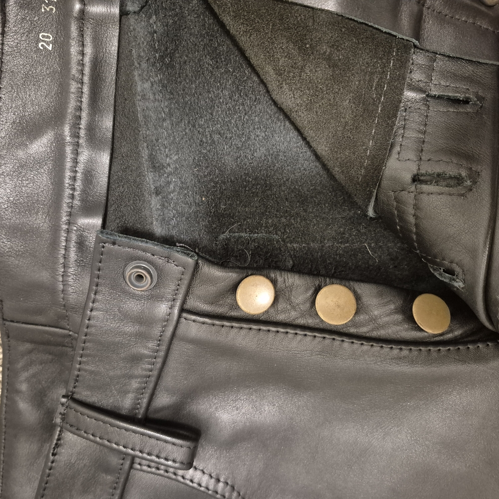 Discounted !Rob Amsterdam  "DUSCOUNTED" Men's Black Leather Pants - Picture 4 of 16